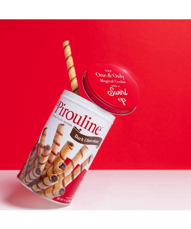 Pirouline Dark Chocolate Rolled Wafers - Gourmet 14 oz | Artisan Snacks - Buy Online on GoSupps.com