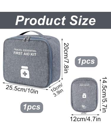 Buy Aheagou 2-Piece Waterproof Medication Bag - Large Capacity Emergency Storage for Home Office Travel & Outdoor - Gray - Buy Online on GoSupps.com