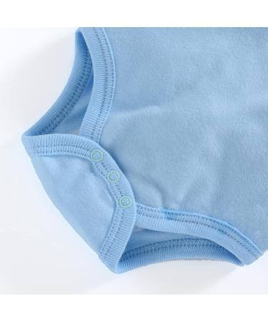 Bestele Baby Bodysuits - Cotton Onesies for Newborn Boys and Girls - Short Sleeve Rompers for Infant - Pure Color B - 0-3 Months - Buy Online on GoSupps.com