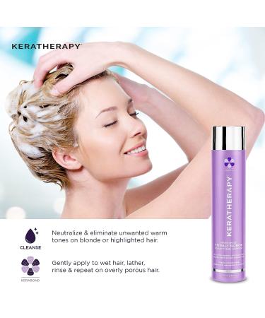 KERATHERAPY Blonde Violet Toning Leave-in Spray 3.7 fl. oz - Leave In Hair Protectant for Blonde, Highlighted, Silver & Gray Hair - Sulfate & Paraben Free - Buy Online on GoSupps.com