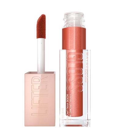 Maybelline Lifter Gloss, Hydrating Lip Gloss with Hyaluronic Acid, High Shine for Fuller Looking Lips, XL Wand, Sand, Rose Neutral, 0.18 Ounce 015 SAND 0.18 Fl Oz (Pack of 1)