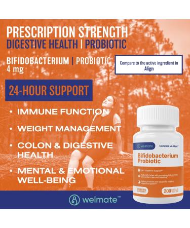 WELMATE Comprehensive Gut Health Bundle: Extra Strength Gas Relief Simethicone 125mg (365 Softgels) + Bifidobacterium Probiotic for Digestive & Immune Support (200 Count) | Fast-Acting Gluten-Free - Buy Online on GoSupps.com