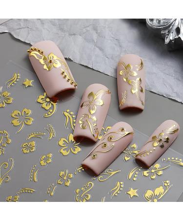 4 Sheets Flowers Nail Stickers Spring Summer 4 Colours Nail Art Decals Self-Adhesive Nail Art Sticker Manicure Tips DIY Nail Art Nail Decorations for Women Girls - Buy Online on GoSupps.com