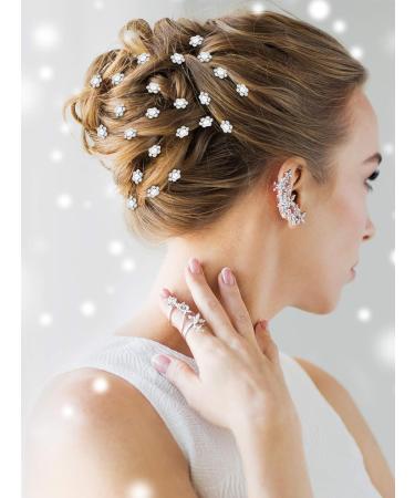 40 Pack Rhinestone Bridal Wedding Hair Pins - Stylish Hair Clips for Women and Girls (Style D) - Buy Online on GoSupps.com