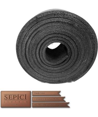 Sepici Heavy Weight Black Leather Strap - 1/2 to 4 Wide x 60-70 Long - Buy Online on GoSupps.com