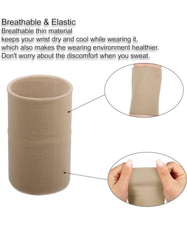 Buy VOCOSTE Wrist Bands - Compression Sleeves for Support | Elastic Thin Brace for Men & Women - XL Beige - International Shipping Available - Buy Online on GoSupps.com
