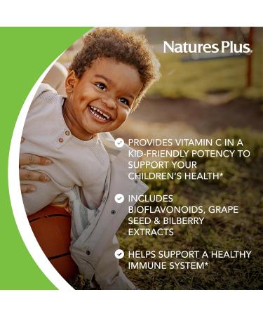 NaturesPlus Animal Parade Vitamin C Chewable Tablets for Kids - Vegan Gluten-Free - Natural Orange Flavor - 90 Animal-Shaped Tablets (Pack of 2) - Boost Immunity - Buy Online on GoSupps.com