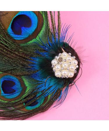 Beaupretty Feder Haircap Fascinators - Stylish Pfau Flapper Headdress for Women & Girls | Party Headgear & Hair Jewelry - Buy Online on GoSupps.com