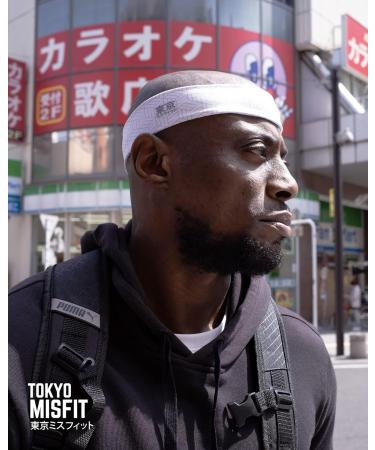 Tokyo MISFIT - Japanese Headbands for Men & Women | Welding Training Yoga Fashion Running Sports Basketball Bandana - Japanese Cube (White) - Buy Online on GoSupps.com