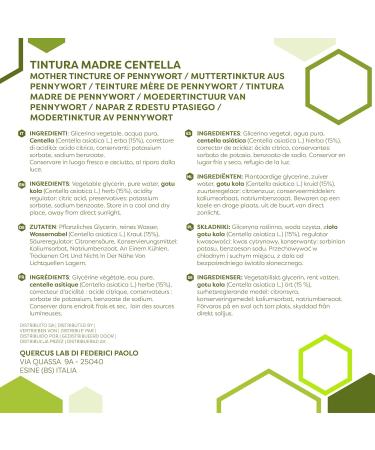ERBOTECH Teinture M re de Centella Teinture M re Sans Alcool Goutte Diluer dans l Eau V g talien Non D riv de Plantes OGM Made in Italy 100 ml - Buy Online on GoSupps.com