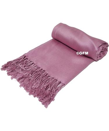 GFM Smooth Shiny Surface Pashmina Style Scarf in Dusky Pink - L9 - Buy Online on GoSupps.com