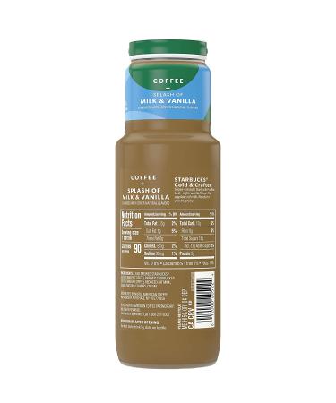 Starbucks Cold & Crafted Coffee 11oz Bottles (12 Pack) - Splash of Milk + Vanilla - Buy Online on GoSupps.com