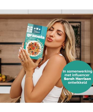 3Bears Granola Oat Crunch Crunchy & vegan granola with coconut flakes and cinnamon 4x325g Without industrial sugar In collaboration with Sarah Harrison Coconut cinnamon - Buy Online on GoSupps.com