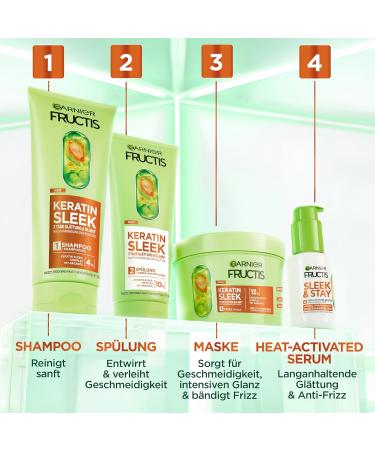  Garnier Garnier Fructis Keratin Sleek Shampooing 6 x 200 ml - Buy Online on GoSupps.com