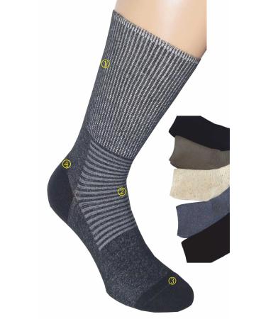 CzSalus Diabetic Socks for Sensitive feet sanitized with Silver Assorted 43-45