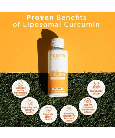 Manna Vitamins Evolved Liposomal Liquid Curcumin for Advanced Absorption Best Turmeric Supplement for Daily Joint & Immune Health Support - Vegan Non-GMO 95% Curcuminoids (1 Pack) Tangy Tangerine 7.6 Fl Oz (Pack of 1) - Buy Online on GoSupps.com