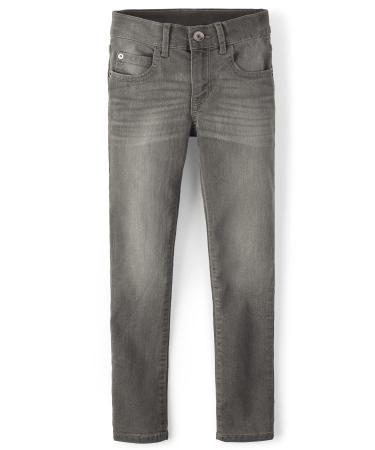 The Children's Place Boy's Stretch Straight Jeans 7 Dk Gray Single