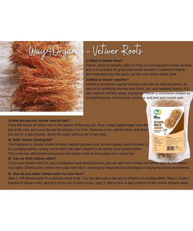 Vetiver Root (50g) Young Roots | Natural Herbal Coolant - Way4Organic - Buy Online on GoSupps.com