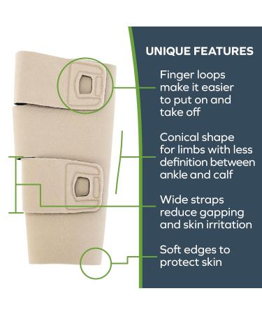 SiennaWrap Compression Wrap for Calf - Seamless Beige (Small Standard) | Buy Now for International Shipping - Buy Online on GoSupps.com