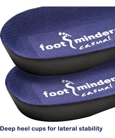 Footminders Casual Orthotic Arch Support Insoles - Small (Men 5-7, Women 6-8) - Relieve Foot Pain from Flat Feet & Plantar Fasciitis - 2 Pack - Buy Online on GoSupps.com