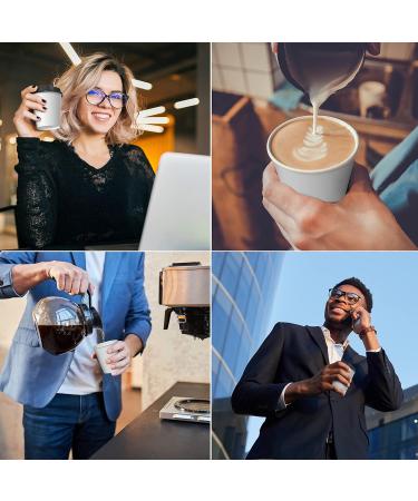 200 white paper cups 8 oz 240 ml for taking coffee with you - Buy Online on GoSupps.com