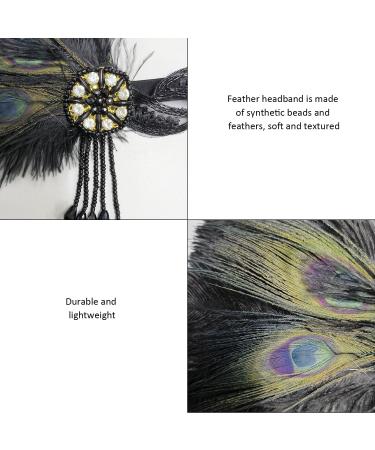 1 Headband 1 Pair of Gloves Women's Headwear Feather Headbands Women's Headbands Modern Headbands 1920s Feather Headbands 1920s Women's Accessories Women's Hair Accessories Headbands - Buy Online on GoSupps.com