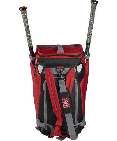 Rawlings R601 Hybrid Backpack/Duffle Equipment Bag - Baseball/Softball - Scarlet - Buy Online on GoSupps.com