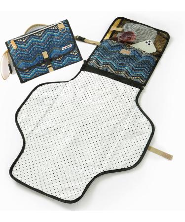 Baby Waterproof Changing Mat Portable Nappy Changing Mat Foldable Cushioned Travel Change Mat for Infants Toddler Newborns blue 54 x 97 - Buy Online on GoSupps.com