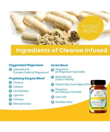 Life Infused Cleanse Plus - Natural Colon Cleanser with Oxygenated Magnesium - Detoxify Colon, Liver & Kidneys - 90 Caps - Buy Online on GoSupps.com