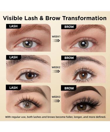 Eyelash & Eyebrow Growth Serum 15 Plant Extracts for Longer Denser & Fuller Lashes & Brows Boosts Natural Hair Development eyelash serum Hypoallergenic Oil-Free lash growth serum (Glossy Black) - Buy Online on GoSupps.com