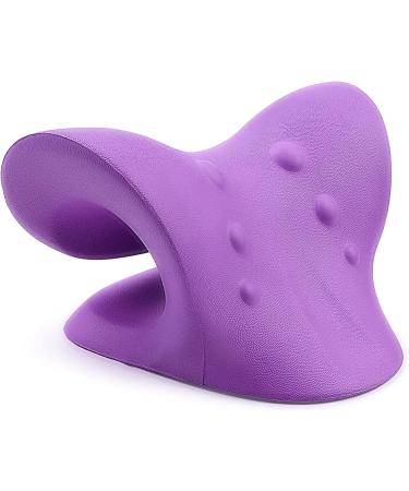 Neck and Shoulder Relaxation Pillow - Relieve Jaw Pain & Align Cervical Spine | Chiropractic Neck Stretcher - Purple - Buy Online on GoSupps.com