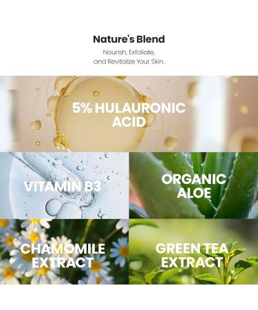 Hyaluronic Acid Serum with Aloe & Green Tea - Hydrating & Blemish Control - Oil-Free 1 Oz for Day & Night - Buy Online on GoSupps.com