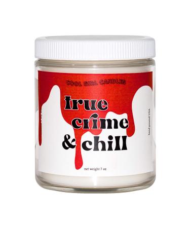 Cool Girl Candles | True Crime & Chill Coconut + Hibiscus Scented Candle | All Natural Coconut Soy Wax | The Best Strong Scented Candles for Home Fragrance | Clean Burning | Funny Gifts | 8.5 fl oz