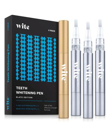 Teeth Whitening Pen 4pcs - Whitening Pen 4 Pack - Tooth Whitening Pen - Tooth Paint - Teeth Whitening Pens - Teeth Whitener Pen - Brighten Your Smile 3 Silver Pens & 1 Gold Mint Flavor