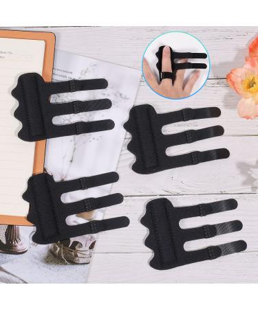 4PCS Finger Splints | Upgraded 3 Straps Trigger Finger Brace for Arthritis & Pain Relief | Broken Finger Protection & Straightening - Black - Buy Online on GoSupps.com