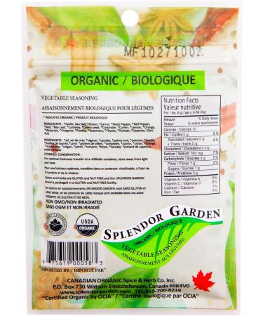 Splendor Garden Organic Vegetable Seasoning - 35g Vegetable Seasoning 35 g (Pack of 1) - Buy Online on GoSupps.com