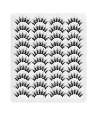 Soft Long Dense False Eyelashes - 20 Pairs for Stunning Eye Makeup | Shop Internationally - Buy Online on GoSupps.com
