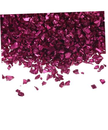 BIUDECO 1 Glass Chip Manicure DIY Accessories Nail Art Rhinestones Nail Art Stone Shiny Nail Stickers DIY Glass Fillers Manicure Charms Irregular Glass Epoxy Fillers Nail 0.5X0.3cm Rosy