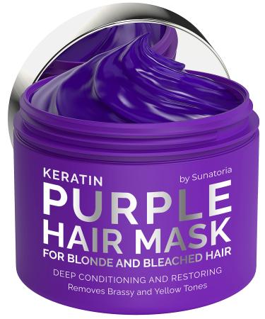 SUNATORIA Keratin Purple Hair Mask Professional Treatment for Hair Repair  Nourishment & Beauty - Hair Mask - Vitamin Complex for All Hair Types - Protein Nourishment Mask