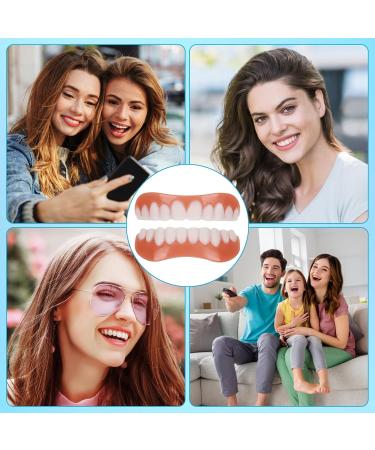 Flipped Warm Veneers Teeth - Complete Artificial Dentures for Plug-In Top & Bottom | International Shipping - Buy Online on GoSupps.com