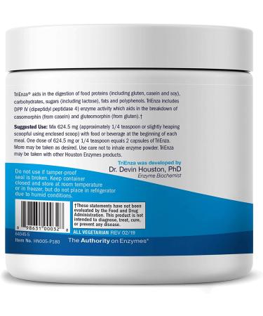 Buy Houston Enzymes TriEnza Powder 115g - Digestive Support Supplement - Buy Online on GoSupps.com