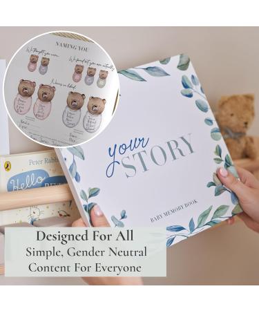 Watercolour Baby Record Book & Scrapbook | 132 Page Memory Album for Newborn Boy & Girl | Ideal Gift for Expecting Moms | New Baby Keepsake - Buy Online on GoSupps.com