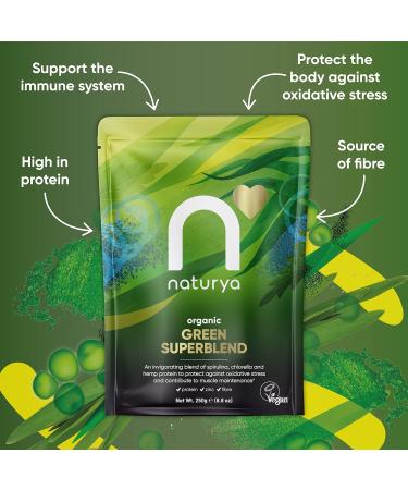 Naturya Organic Green SuperBlend 250g - Alkalising Superfood for Smoothies - Buy Online on GoSupps.com