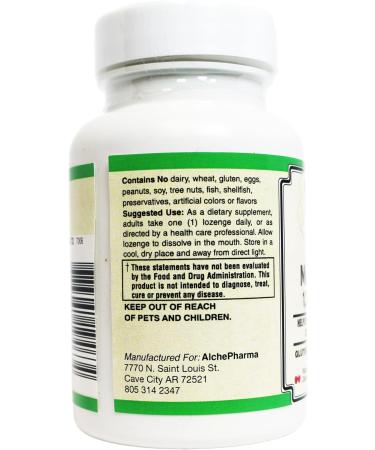 AlchePharma Coenzymated Methylfolate 1,360 mcg DFE - Bioactive L-5-MTHF - Gluten Free, Vegan, Non-GMO - Natural Cherry Flavor - 60 Lozenges - Buy Online on GoSupps.com