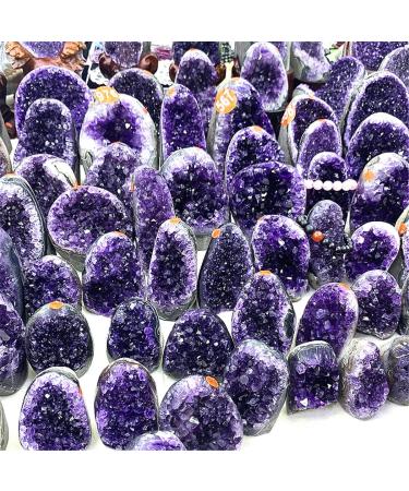 Amethyst Crystals Natural Amethyst Geode Quartz Cluster Crystal Specimen ing JIZTGEDM (Color : 1200-1400g)