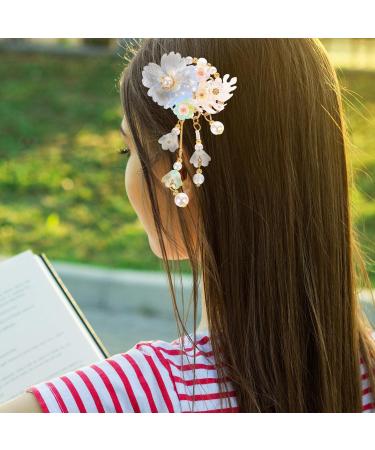 Beavorty 1 Pair Chinese Barrettes Ancient Style Hair Clips Tassel Hairpins Hanfu Hair Accessories Blue - Buy Online on GoSupps.com