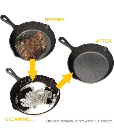 Stainless Steel Cast Iron Cleaner Abnaok 2 Packs 316L Chainmail Scrubber for Cast Iron Pan Pre-Seasoned Pan Pot Dutch Ovens Waffle Iron Pans Scraper Grill Cast Iron Skillet Scraper - Buy Online on GoSupps.com