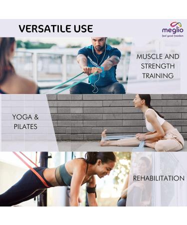 Buy Meglio Resistance Band Roll - 46m Latex-Free for Fitness Home Training Stretching & Rehabilitation - Available in 5 Colors/Strengths - Buy Online on GoSupps.com
