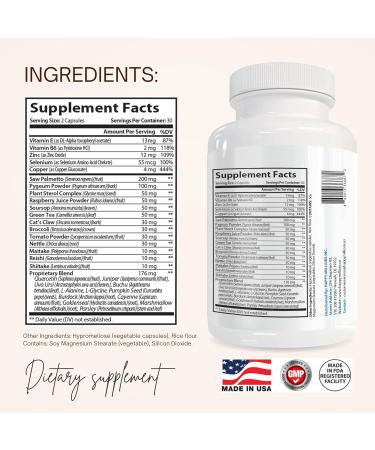 HAPPY MILLIONS Prostate Support | Saw Palmetto Zinc Pygeum Green Tea & Pumpkin Seed | 60 Veg Capsules - Buy Online on GoSupps.com