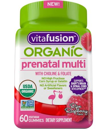 Vitafusion Organic Prenatal Multivitamin 60ct - Essential Pregnancy Nutrition - Buy Online on GoSupps.com